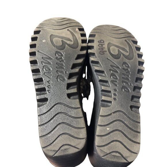 Bernie Mev Womens Woven Platform Mary Jane Shoes Size 8 Blue Beige Elastic Comfo - Picture 7 of 7